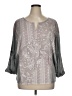 Tiny Gray 3/4 Sleeve Blouse Size XL Petite - photo 1