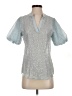 Vince Camuto Silver Short Sleeve Blouse Size XS - photo 1
