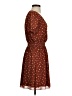 Madewell 100% Polyester Polka Dots Brown Casual Dress Size XS - photo 4