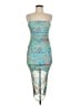 Wild Fable Graphic Teal Cocktail Dress Size M - photo 1