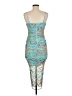 Wild Fable Graphic Teal Cocktail Dress Size M - photo 2