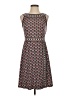 Max Studio Print Brown Casual Dress Size S - photo 1
