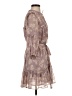 Olivaceous 100% Polyester Paisley Brown Casual Dress Size S - photo 4