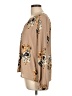 Glam 100% Polyester Tan Long Sleeve Blouse Size L - photo 5