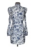 Aqua 100% Polyester Print Blue Cocktail Dress Size S - photo 1
