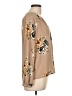 Glam 100% Polyester Tan Long Sleeve Blouse Size L - photo 4