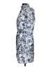 Aqua 100% Polyester Print Blue Cocktail Dress Size S - photo 5