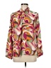 Pleione 100% Polyester Print Pink Long Sleeve Blouse Size M - photo 1