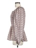 Hayden 100% Polyester Brown Long Sleeve Blouse Size M - photo 5