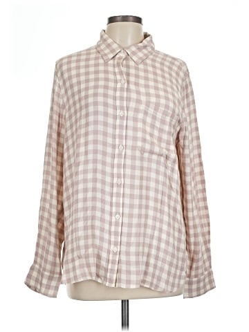 Cosmic Blue Love Long Sleeve Button-Down Shirt (view 1)