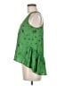 Xhilaration 100% Polyester Green Sleeveless Blouse Size M - photo 5
