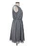 Elle 100% Polyester Checkered-gingham Gray Casual Dress Size S - photo 4
