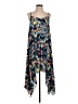 Aqua 100% Polyester Print Blue Casual Dress Size S - photo 1