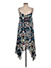 Aqua 100% Polyester Print Blue Casual Dress Size S - photo 2