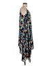 Aqua 100% Polyester Print Blue Casual Dress Size S - photo 4