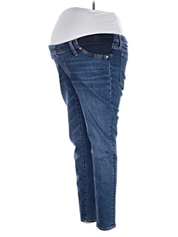 Madewell Maternity Side-Panel Skinny Jeans in Wendover Wash: Adjustable TENCEL&trade; Denim Edition (view 1)