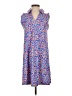 Assorted Brands Animal Print Blue Casual Dress Size S - photo 1