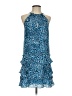 Ramy Brook 100% Polyester Animal Print Blue Cocktail Dress Size S - photo 1