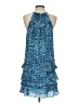 Ramy Brook 100% Polyester Animal Print Blue Cocktail Dress Size S - photo 2