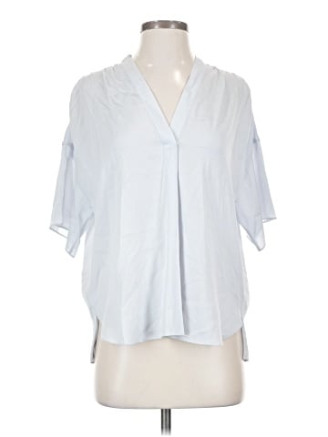 Vince. Short Sleeve Silk Top (view 1)