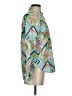 Talbots 100% Cotton Print Teal Long Sleeve Blouse Size S - photo 4