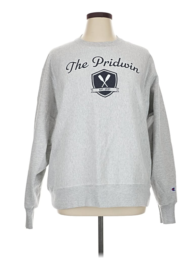 Pre-owned Champion Sweatshirt In Gray