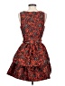 Eva Franco 100% Polyester Paisley Red Cocktail Dress Size 4 - photo 2