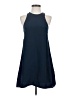 Wayne 100% Silk Solid Blue Casual Dress Size 0 - photo 1