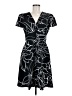 DKNY 100% Polyester Graphic Black Casual Dress Size 6 - photo 1