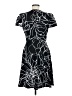DKNY 100% Polyester Graphic Black Casual Dress Size 6 - photo 2