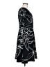 DKNY 100% Polyester Graphic Black Casual Dress Size 6 - photo 4