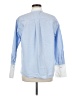 Unsubscribed 100% Cotton Blue Long Sleeve Blouse Size M - photo 2