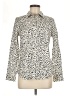 Talbots Animal Print Ivory Long Sleeve Blouse Size 6 - photo 1