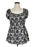 Max Edition Black Short Sleeve Blouse Size XL - photo 1