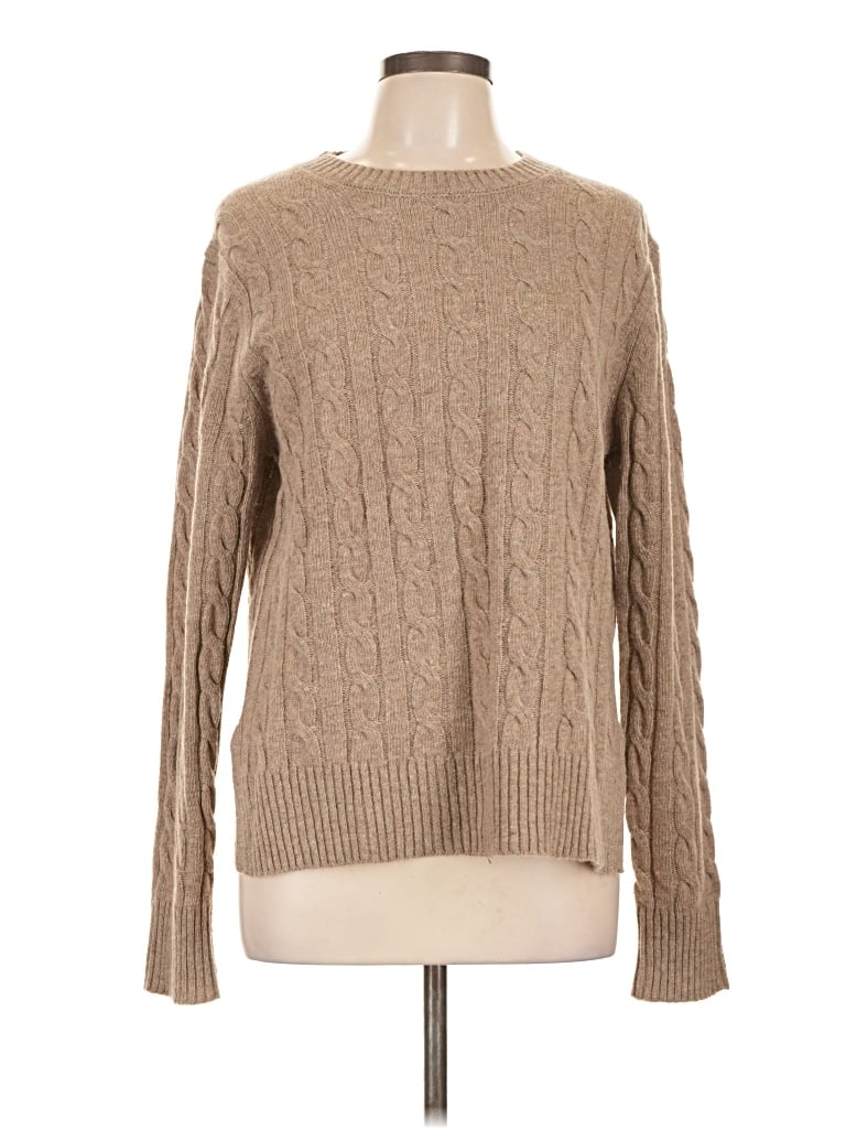 Pre-owned Assorted Brands Pullover Sweater In Tan