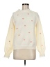 Shein 100% Polyester Hearts Ivory Pullover Sweater Size 6 - photo 1