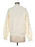 Shein 100% Polyester Hearts Ivory Pullover Sweater Size 6 - photo 2