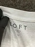 Ann Taylor LOFT Silver Short Sleeve Top Size L - photo 4