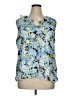 Vince Camuto 100% Polyester Blue Sleeveless Blouse Size XL - photo 1