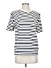 Zara Stripes White Short Sleeve Top Size S - photo 1