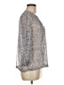 Joie 100% Silk Silver 3/4 Sleeve Silk Top Size M - photo 4