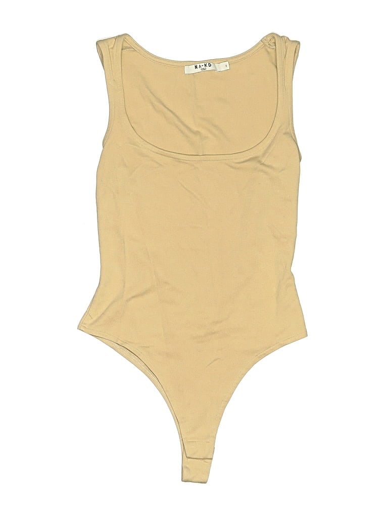 Pre-owned Na-kd Bodysuit In Tan