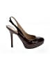 Joan & David Graphic Brown Heels Size 7 1/2 - photo 1