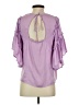 The Impeccable Pig 100% Polyester Purple 3/4 Sleeve Blouse Size S - photo 2