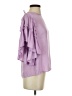 The Impeccable Pig 100% Polyester Purple 3/4 Sleeve Blouse Size S - photo 4