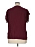 New Look 100% Polyester Burgundy Short Sleeve Blouse Size XL - photo 2