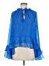 C established 1946 100% Polyester Blue 3/4 Sleeve Blouse Size M - photo 1