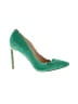 Nine West 100% Leather Green Heels Size 7 1/2 - photo 1