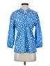 Unbranded Polka Dots Blue 3/4 Sleeve Blouse Size S - photo 1