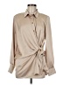 Marella Tan Long Sleeve Blouse Size 8 - photo 1